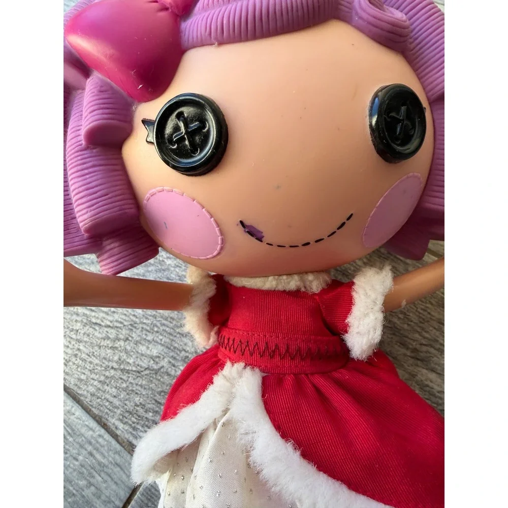 Lalaloopsy Pillow Featherbed Doll Purple Curly Hair Party Dress Button Eyes 2009